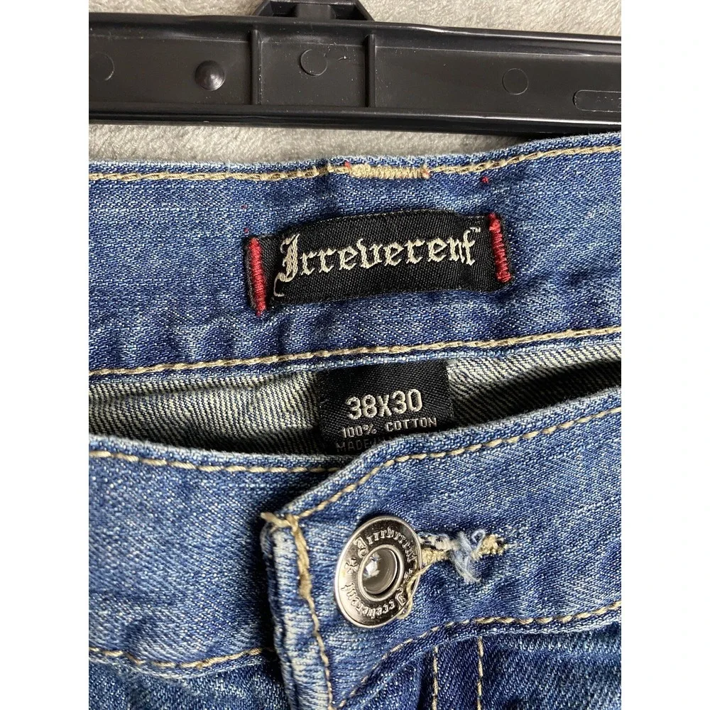 Irreverent Mens 38x30 Blue Jeans